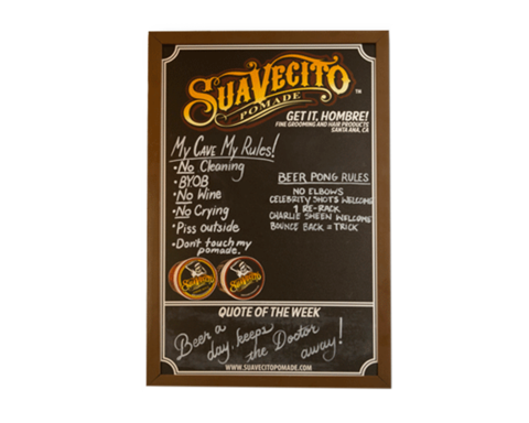 Suavecito Man Cave Blackboard